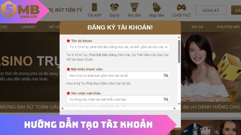 Hướng dẫn các bước tạo tài khoản đơn giản